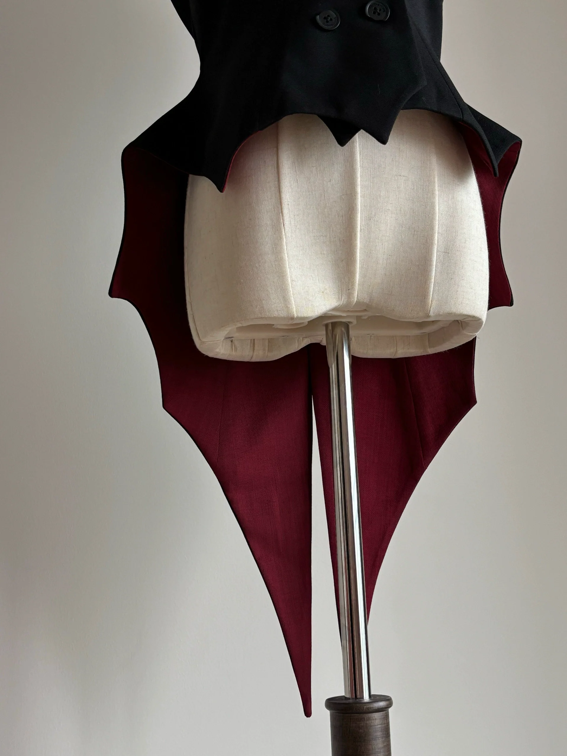 FlowerFairyDaily - Final Nocturne - Black Gothic Lolita Vest, Bat-Wing Shape - Image 13