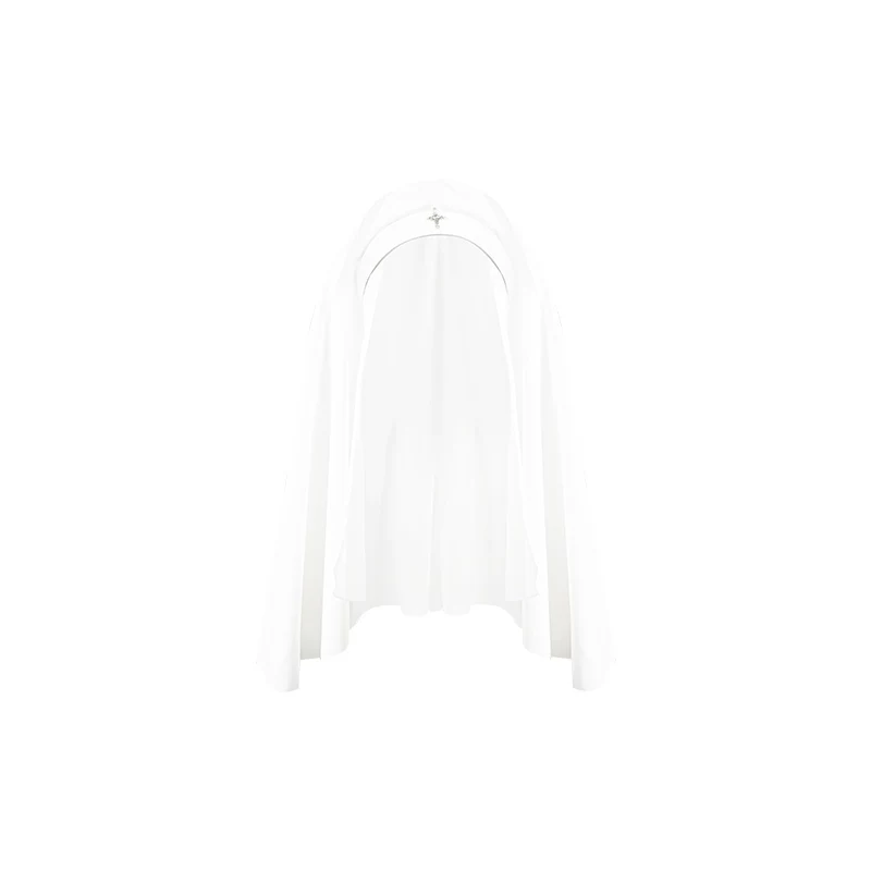 Nihil - Gothic Nun Lolita OP Dress, Irregular Hem Cape - Image 49