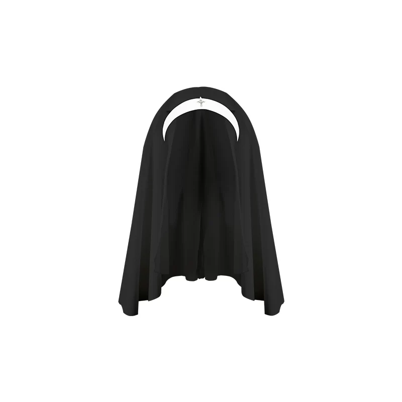 Nihil - Gothic Nun Lolita OP Dress, Irregular Hem Cape - Image 55
