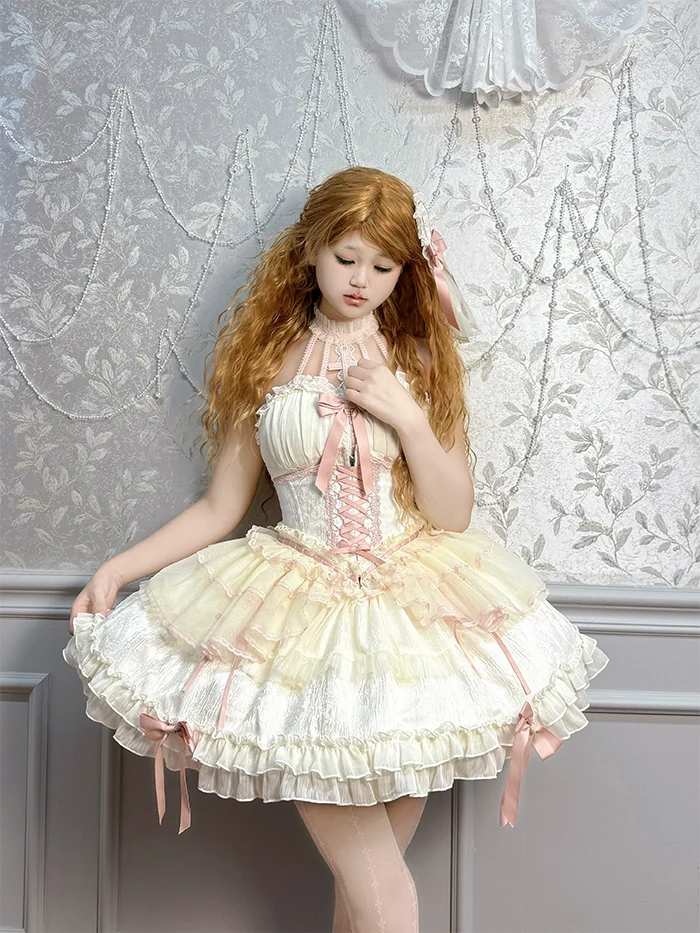 Alice Girl - Cross - Gothic Princess Lolita Corset with Multiple Layers Hem - Image 10