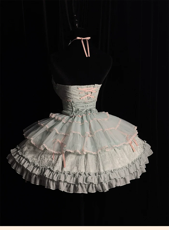 Alice Girl - Cross - Gothic Princess Lolita Corset with Multiple Layers Hem - Image 21