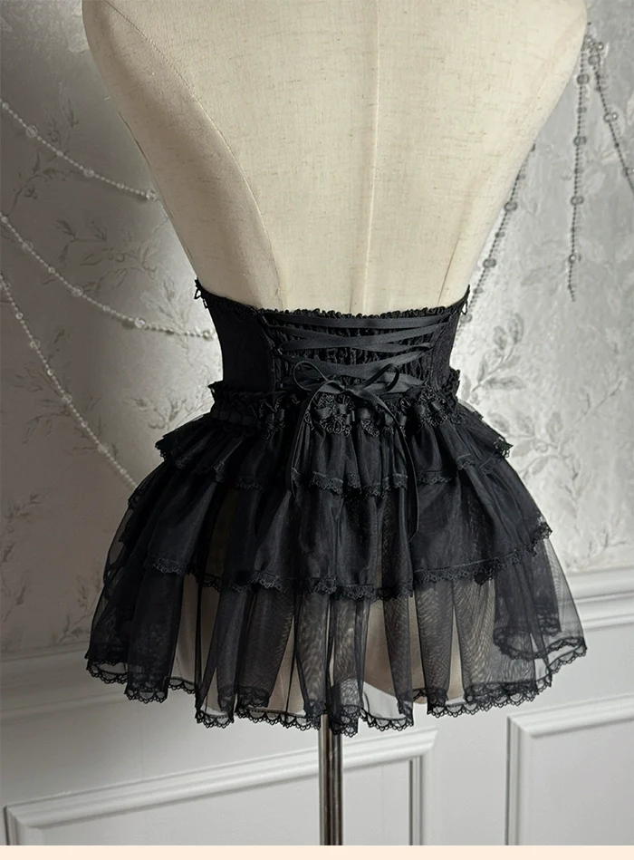 Alice Girl - Cross - Gothic Princess Lolita Corset with Multiple Layers Hem - Image 28