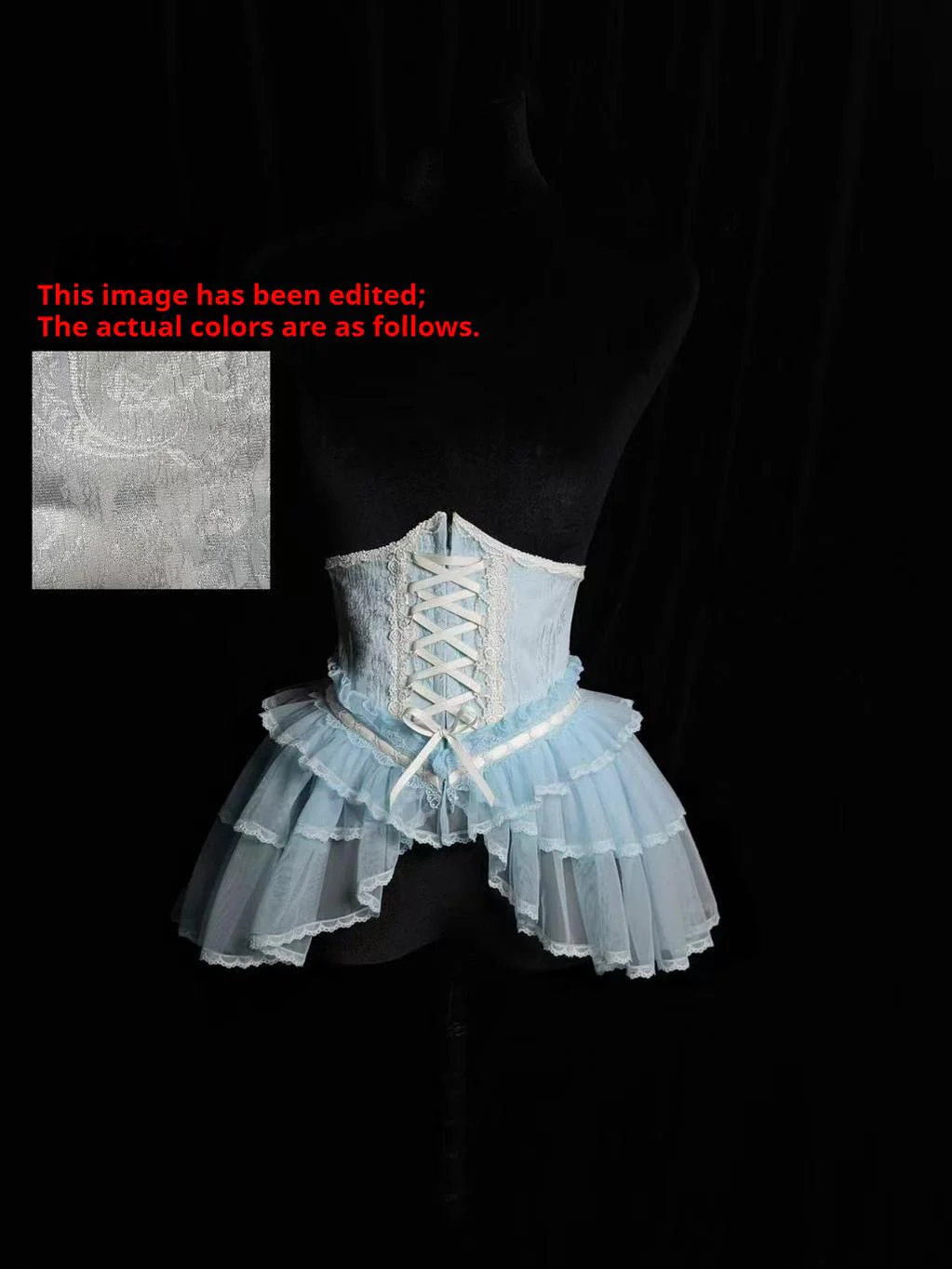 Alice Girl - Cross - Gothic Princess Lolita Corset with Multiple Layers Hem - Image 33