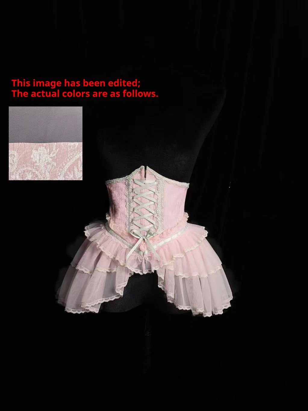Alice Girl - Cross - Gothic Princess Lolita Corset with Multiple Layers Hem - Image 34