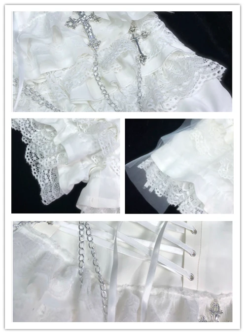 Blood Supply - Gothic Punk Lolita ShortsTiered Lace Pantskirt - Image 13