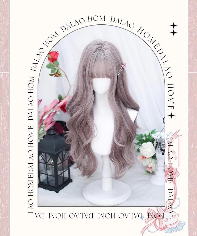 Dalao Home - Yunyi - Grey-purple Lolita Wig Sweet Long Curls Wig - Image 4