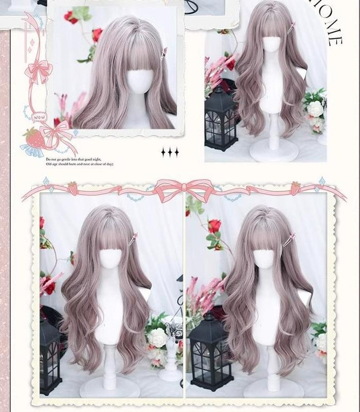 Dalao Home - Yunyi - Grey-purple Lolita Wig Sweet Long Curls Wig - Image 5