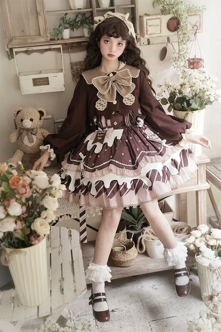 Chocolate Milk Pie - Sweet Lolita Jumper Dress Summer Salopette - Image 8