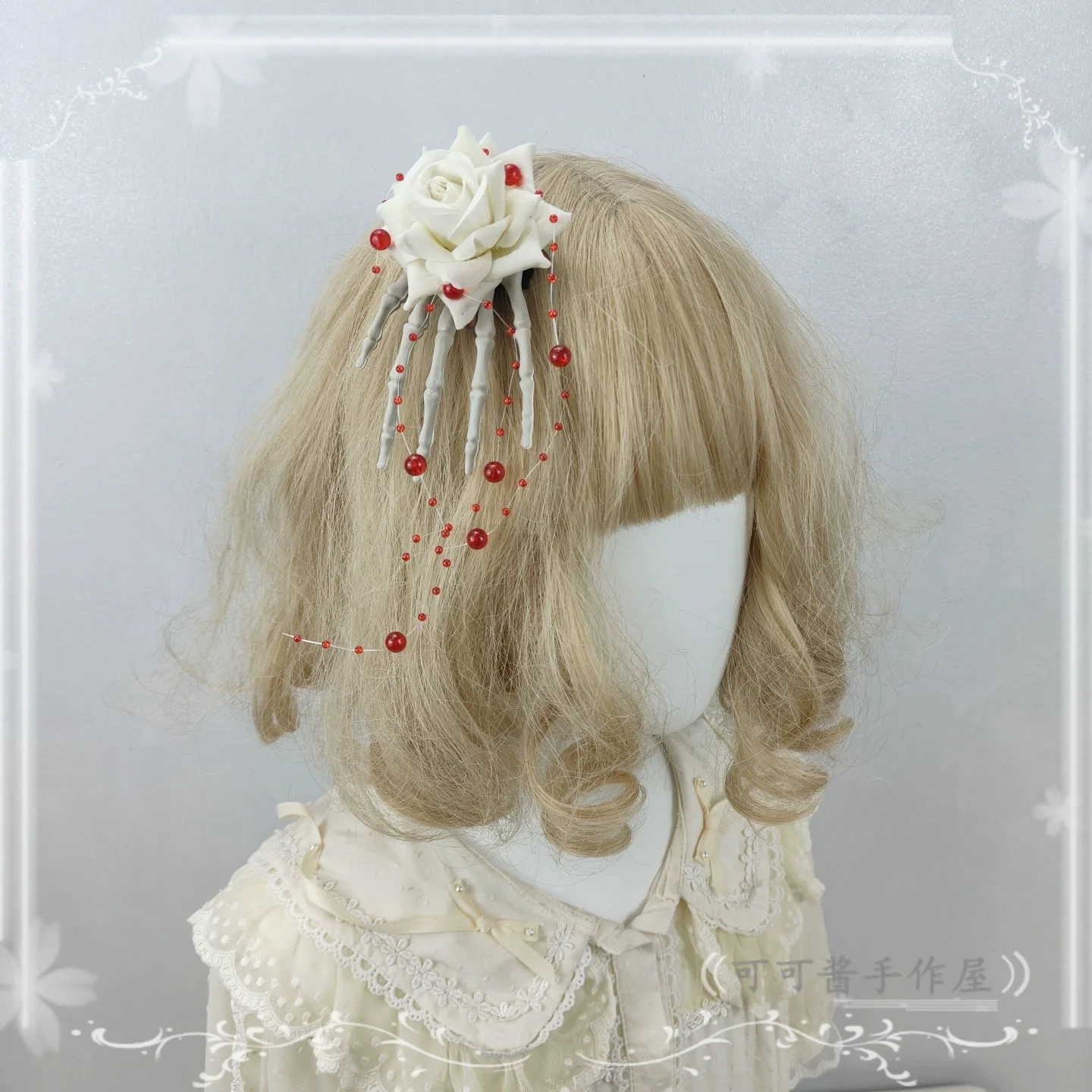 Halloween Gothic Lolita Accessories, White Bride Style - Image 10