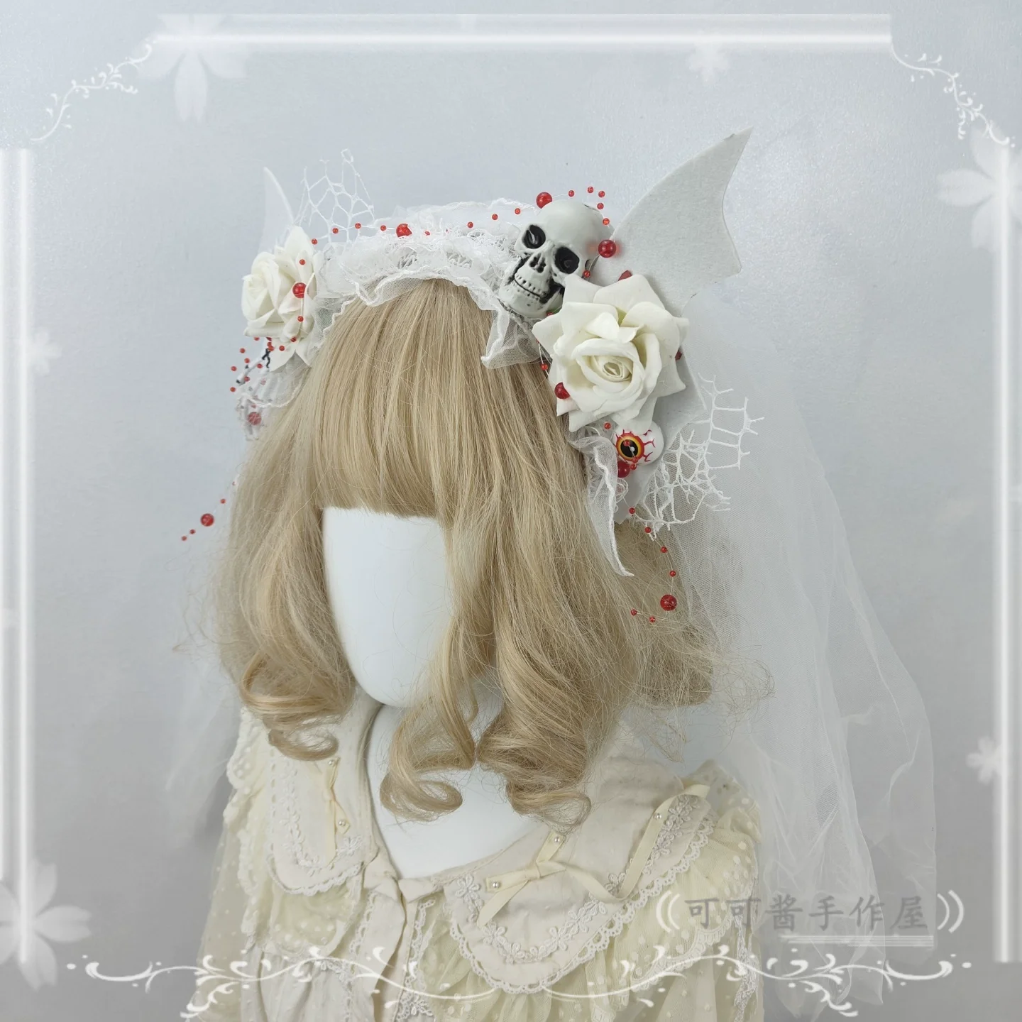 Halloween Gothic Lolita Accessories, White Bride Style - Image 5