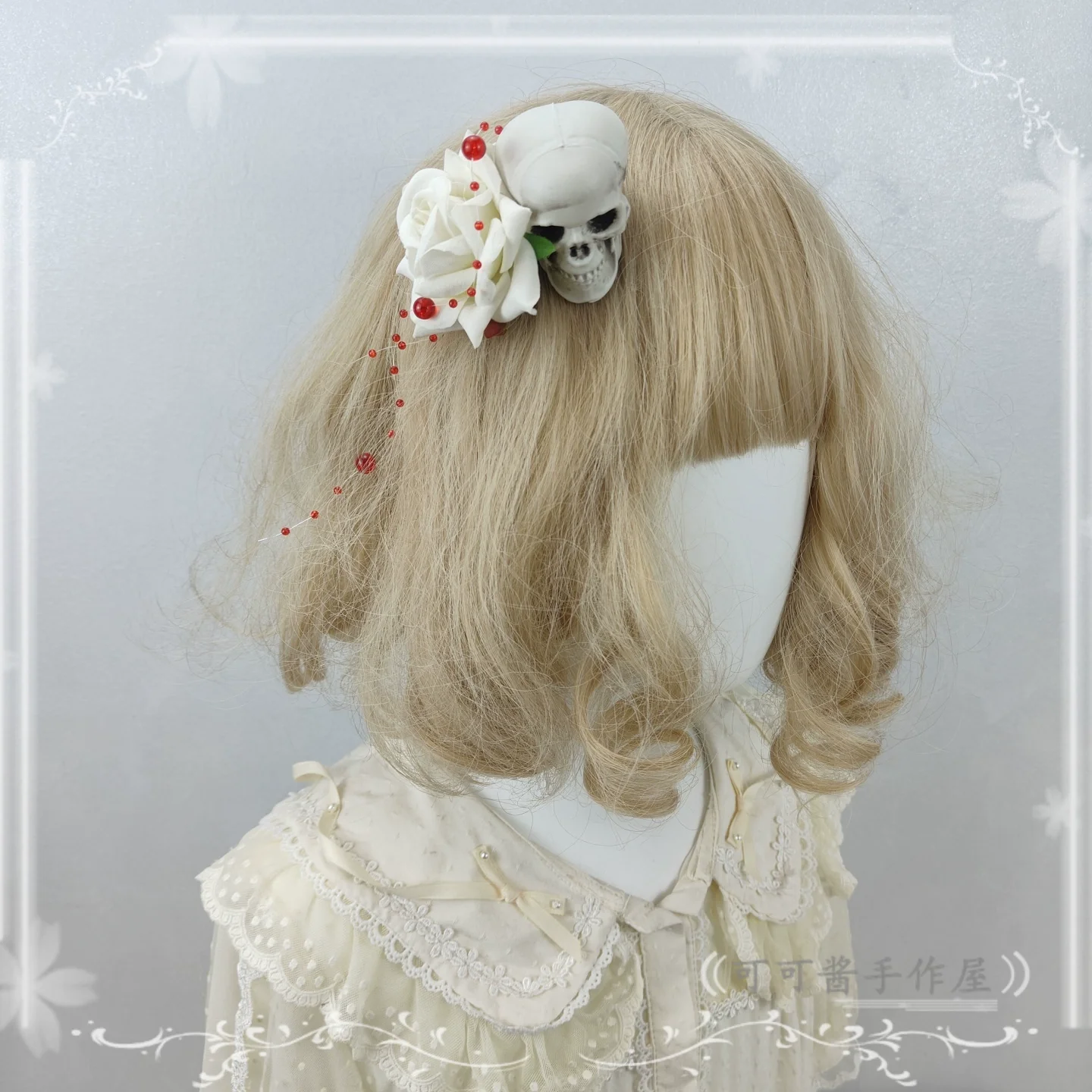 Halloween Gothic Lolita Accessories, White Bride Style - Image 9