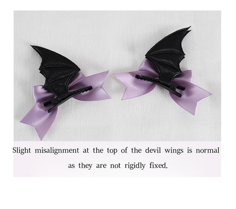 Xiaogui - Halloween Gothic Lolita Hairband, Detachable Devil Wings - Image 10