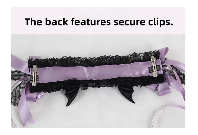 Xiaogui - Halloween Gothic Lolita Hairband, Detachable Devil Wings - Image 11