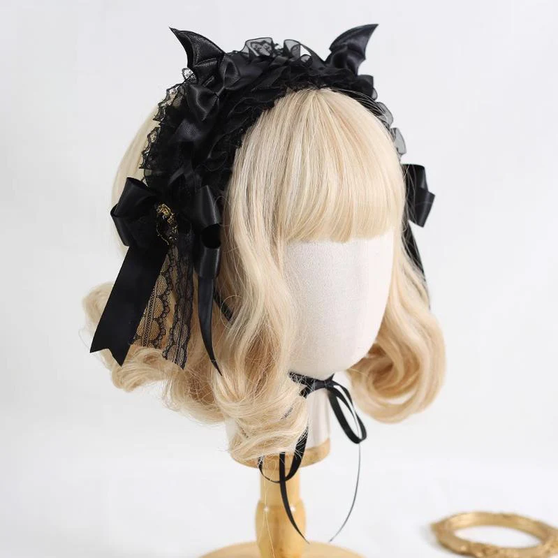 Xiaogui - Halloween Gothic Lolita Hairband, Detachable Devil Wings - Image 16