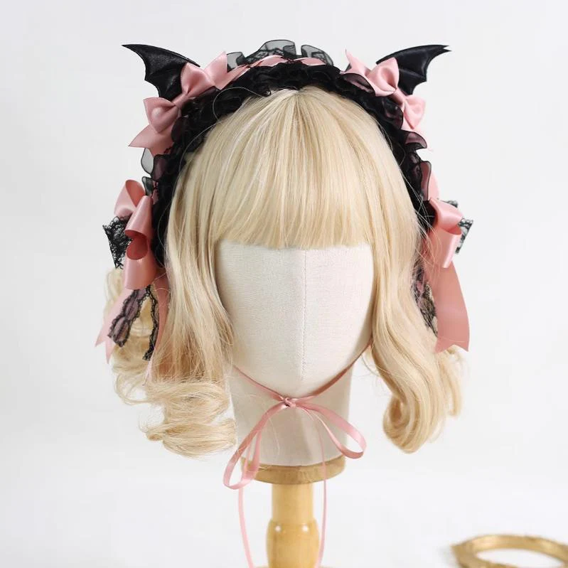 Xiaogui - Halloween Gothic Lolita Hairband, Detachable Devil Wings - Image 5