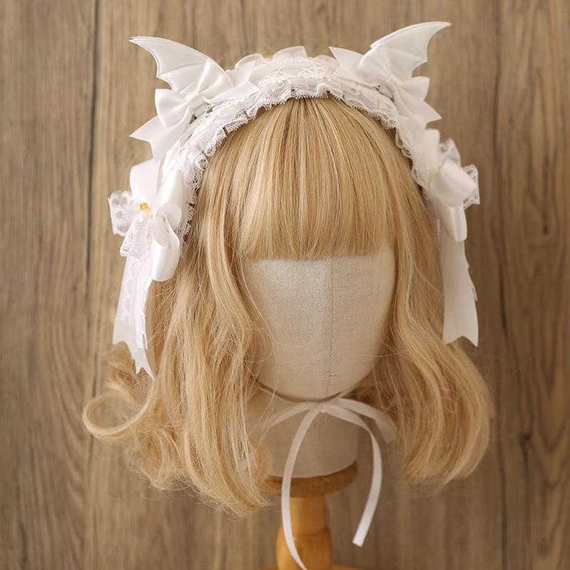 Xiaogui - Halloween Gothic Lolita Hairband, Detachable Devil Wings - Image 7