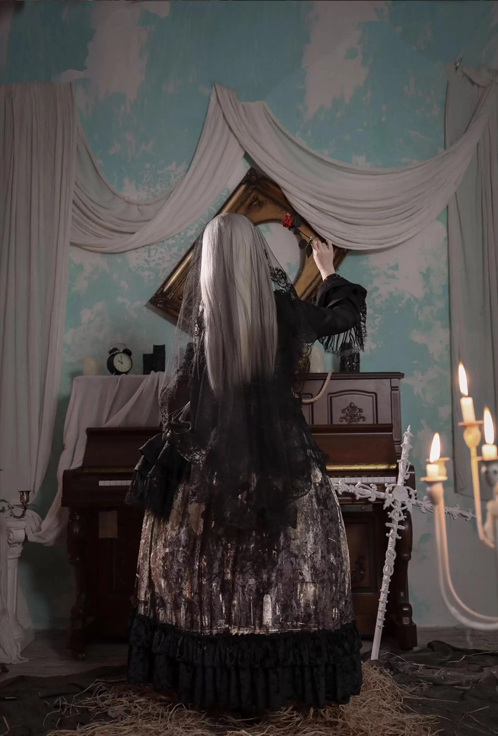 Heretic Nun - Halloween Gothic Lolita JSK Dress & Blouse Set - Image 11