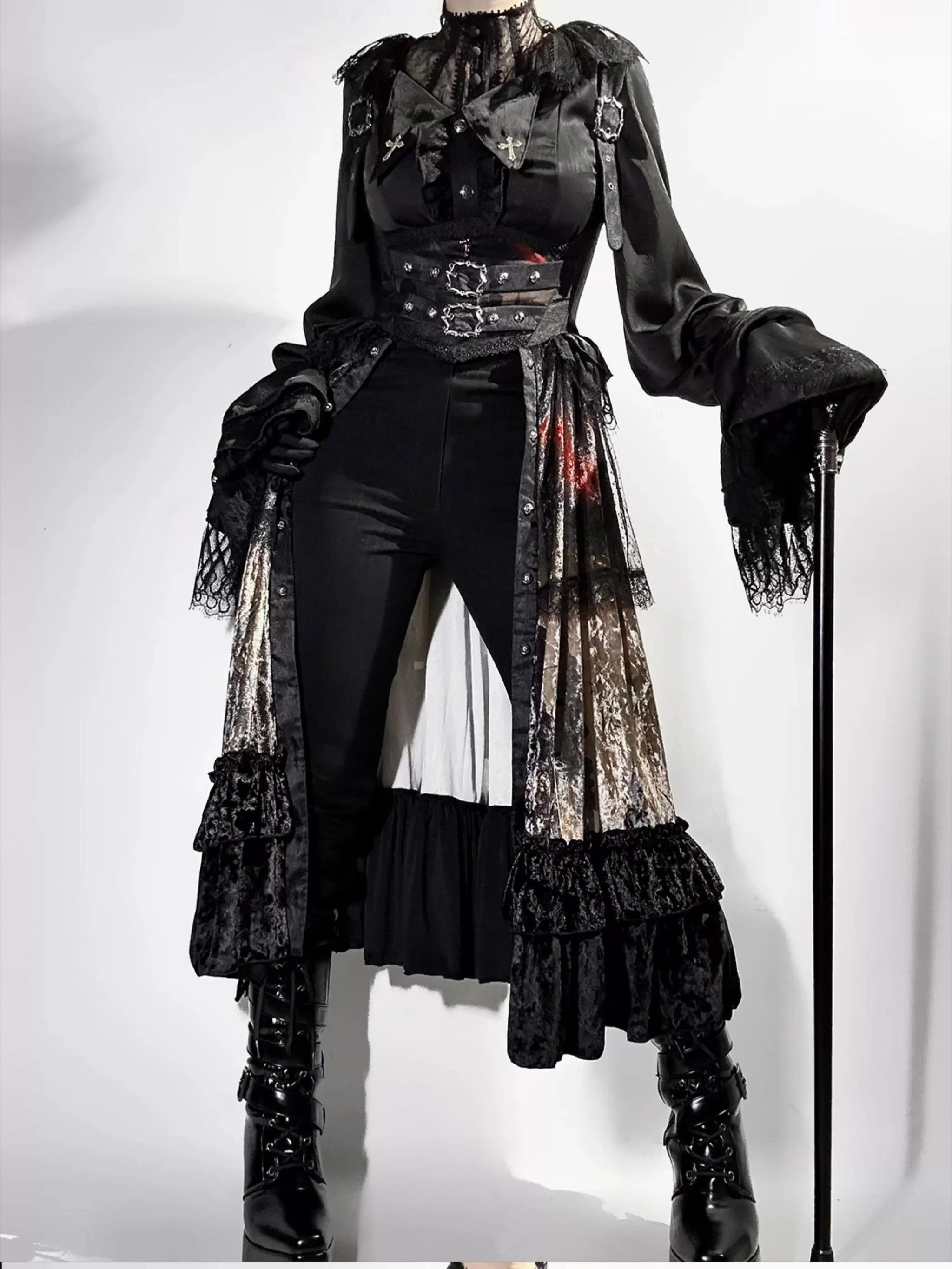Heretic Nun - Halloween Gothic Lolita JSK Dress & Blouse Set - Image 15