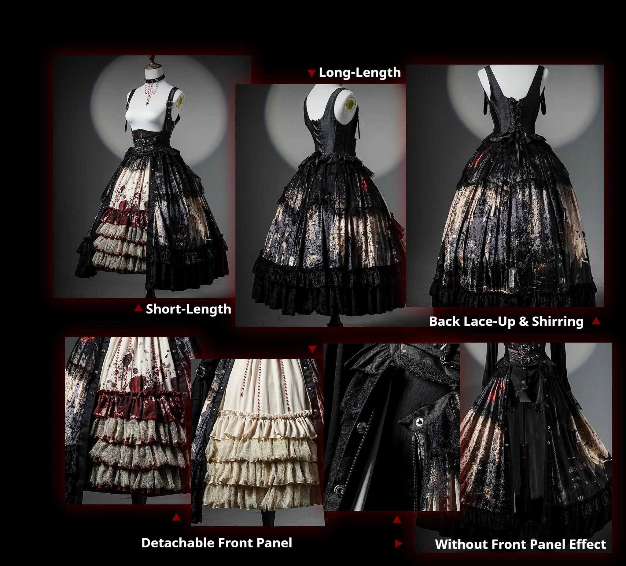 Heretic Nun - Halloween Gothic Lolita JSK Dress & Blouse Set - Image 19
