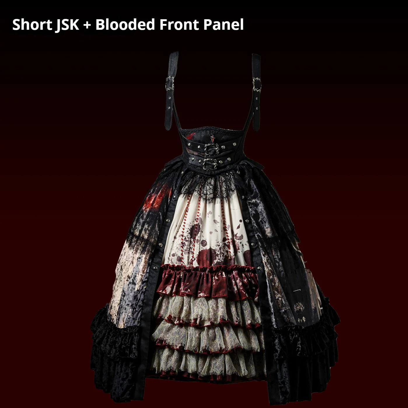Heretic Nun - Halloween Gothic Lolita JSK Dress & Blouse Set - Image 24
