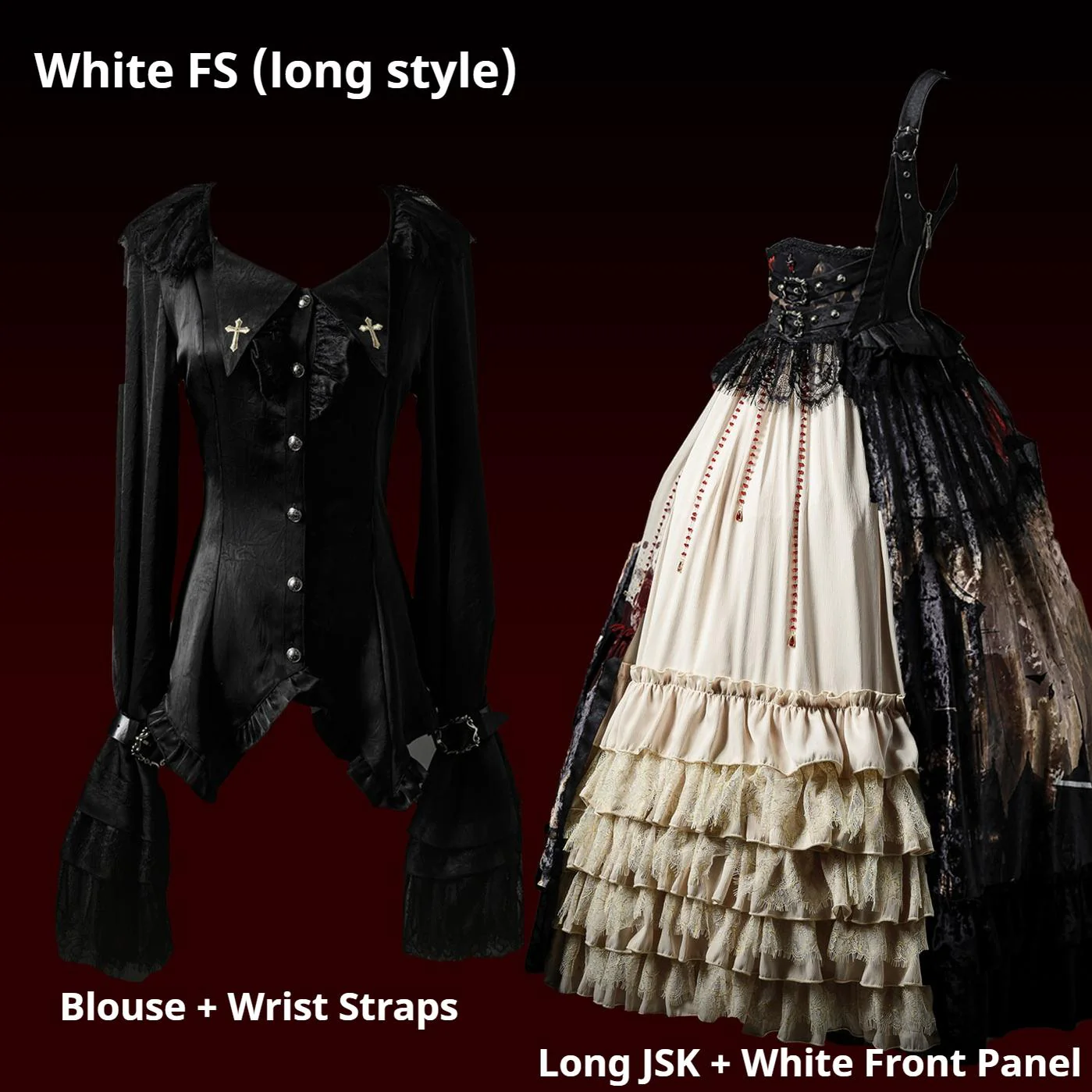 Heretic Nun - Halloween Gothic Lolita JSK Dress & Blouse Set - Image 26