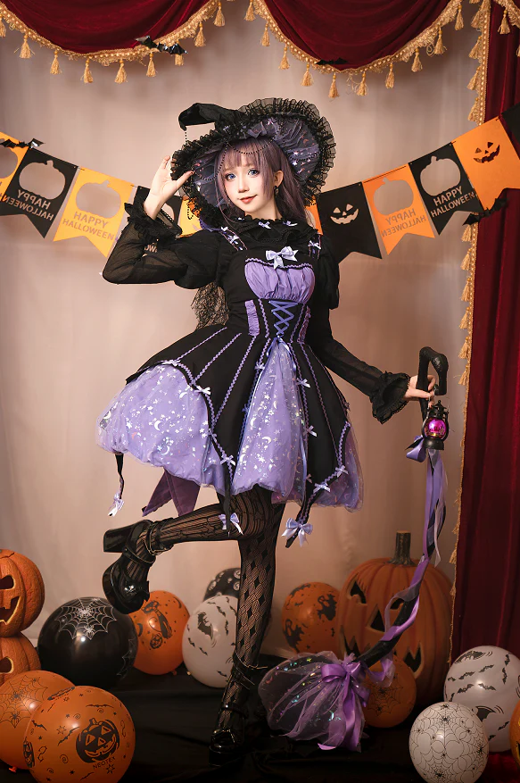 Lemon Honey - Halloween Gothic Lolita Jumper Dress, Pumpkin-inspired Dress - Image 20