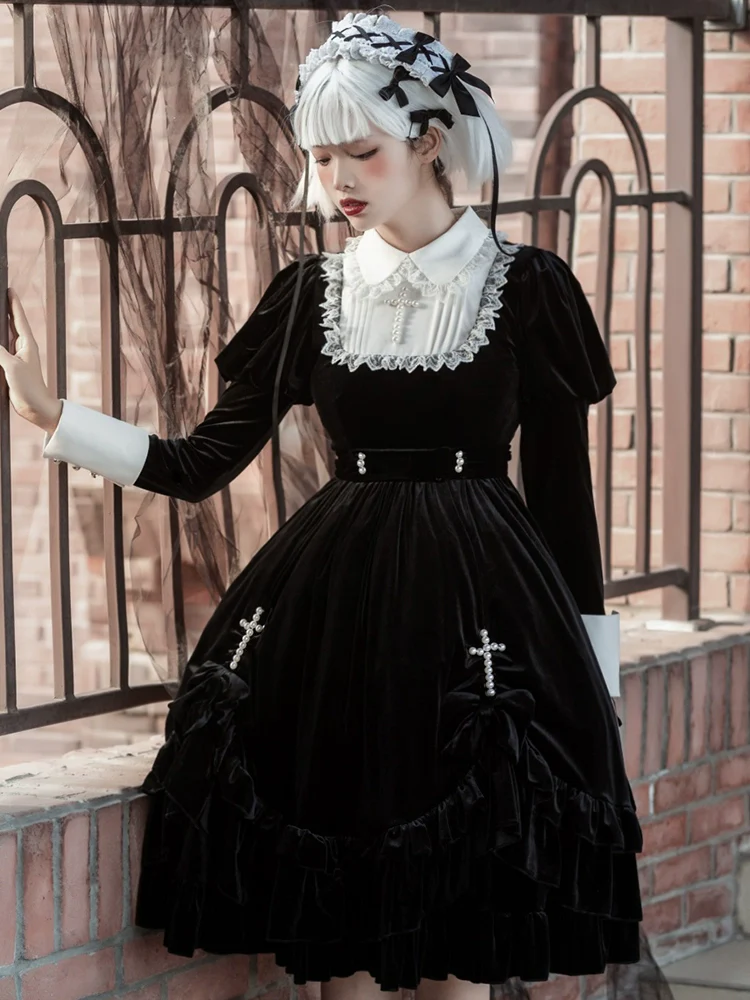 Sweet Date - Halloween Gothic Lolita OP Dress Princess Winter Dress - Image 3