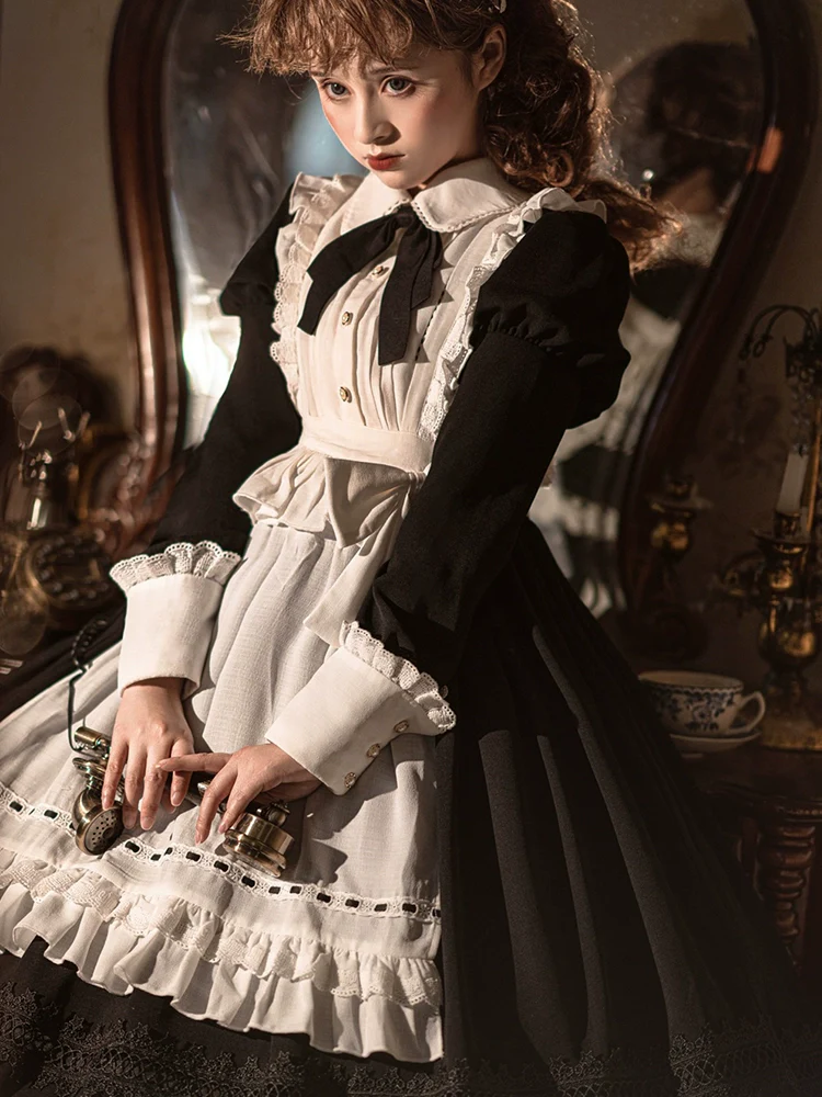 Sweet Date - Halloween Gothic Lolita OP Maid Lolita Dress Elegant Lolita OP - Image 4