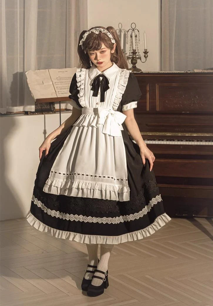 Sweet Date - Halloween Gothic Lolita OP Maid Lolita Dress Elegant Lolita OP - Image 7