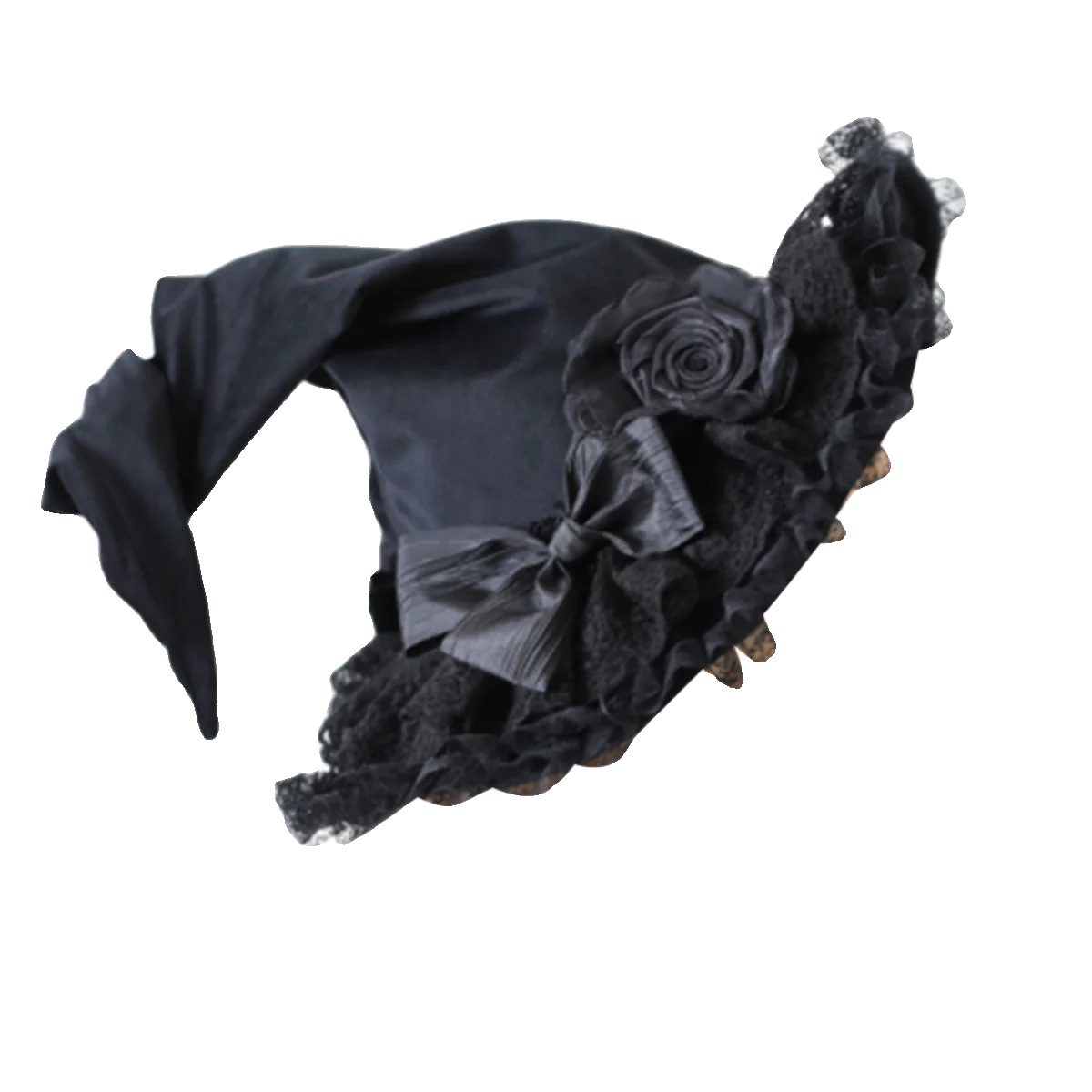 Xiaogui - Halloween Gothic Lolita Witch Hat Bow Velvet BNT - Image 5