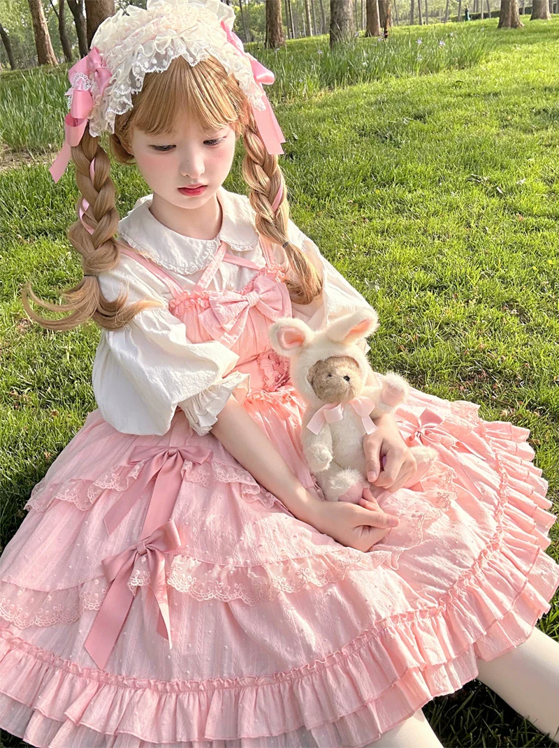 Miss Pearl - Halter Neck Sweet Lolita JSK Dress, Tiered Skirt - Image 7