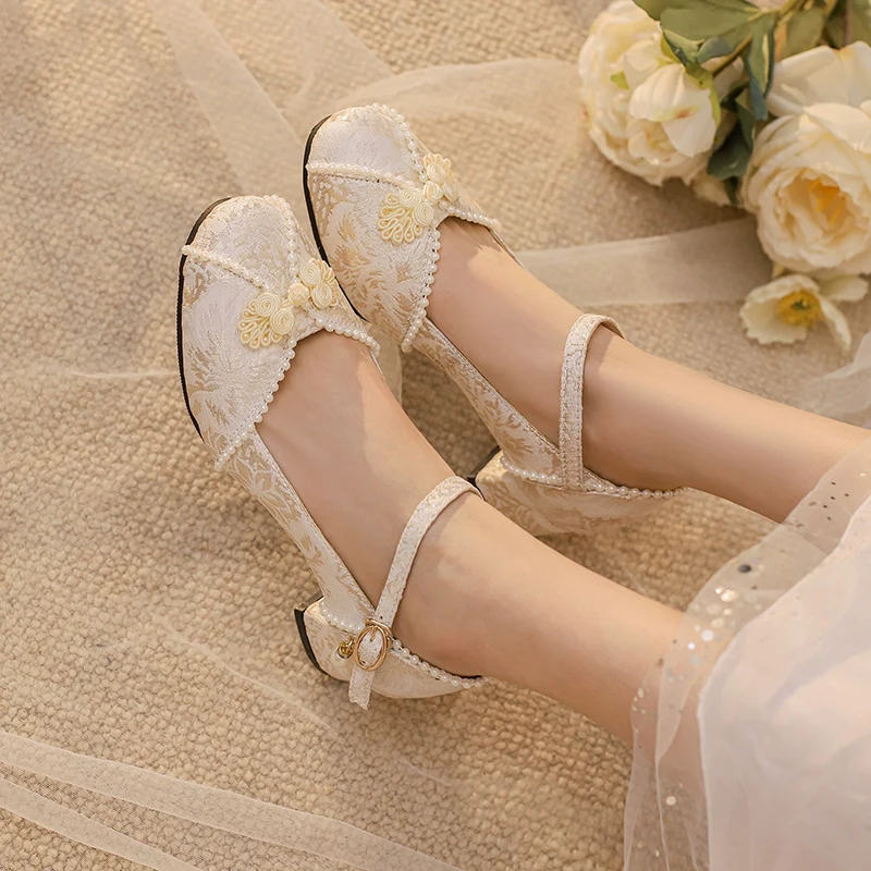 Yana - Huaiyu Yana - Chinese Style Han Lolita Shoes Lolita Chunky Heel Shoes - Image 11