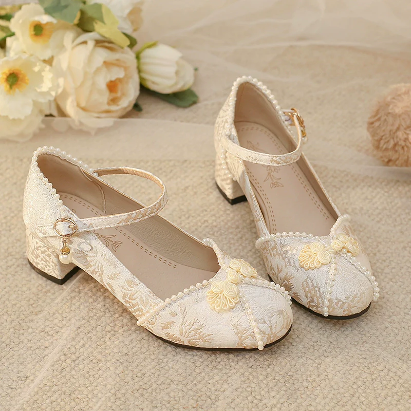 Yana - Huaiyu Yana - Chinese Style Han Lolita Shoes Lolita Chunky Heel Shoes - Image 13