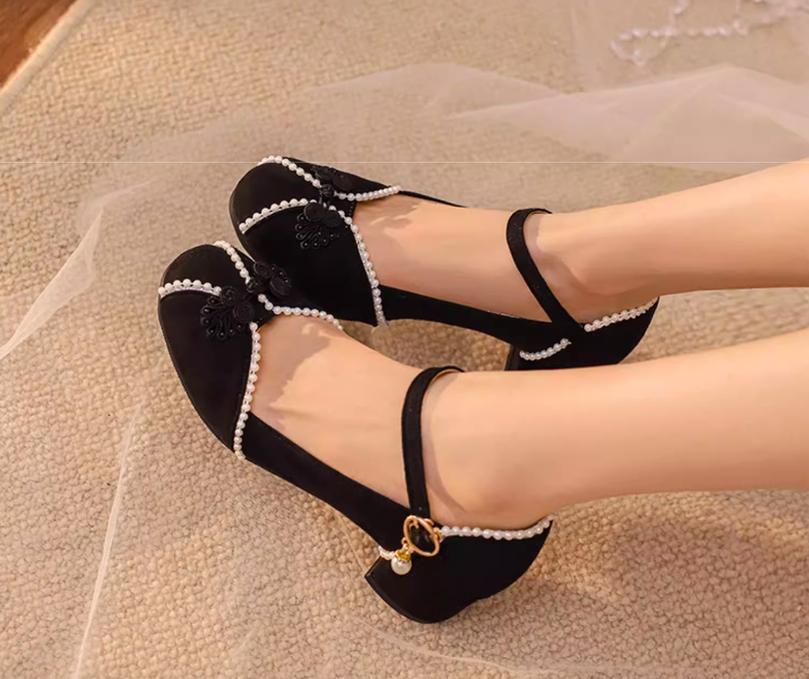 Yana - Huaiyu Yana - Chinese Style Han Lolita Shoes Lolita Chunky Heel Shoes - Image 19