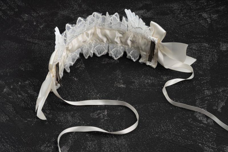 Strange Sugar - Gothic Lolita White Lace Angel Wings Hairband - Image 10