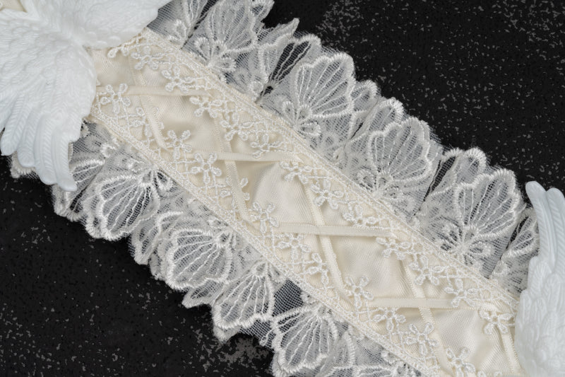 Strange Sugar - Gothic Lolita White Lace Angel Wings Hairband - Image 13