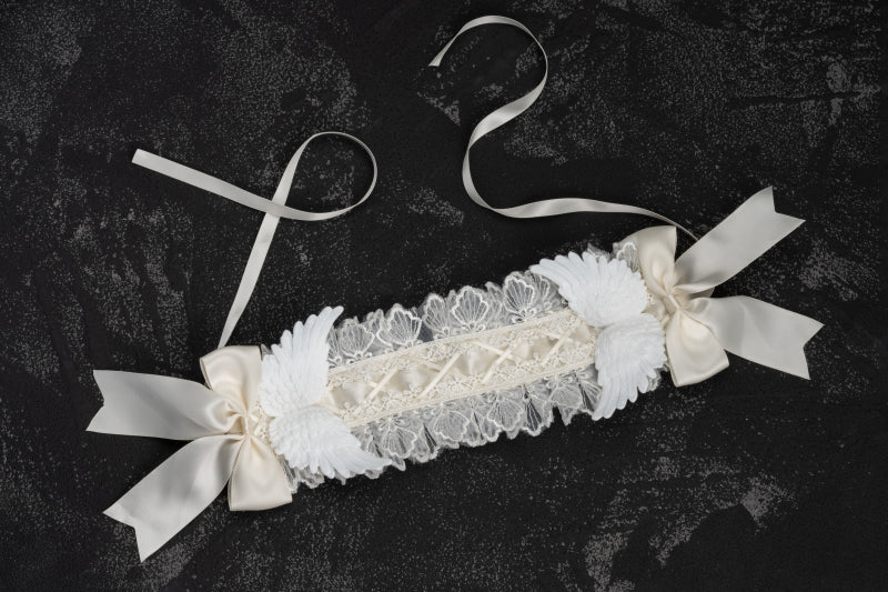 Strange Sugar - Gothic Lolita White Lace Angel Wings Hairband - Image 7