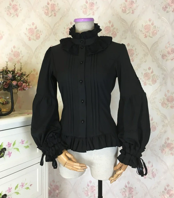 Princess tailor lolita - Hime-Sleeve Gothic Lolita Blouse, Adjustable Cuffs - Image 16