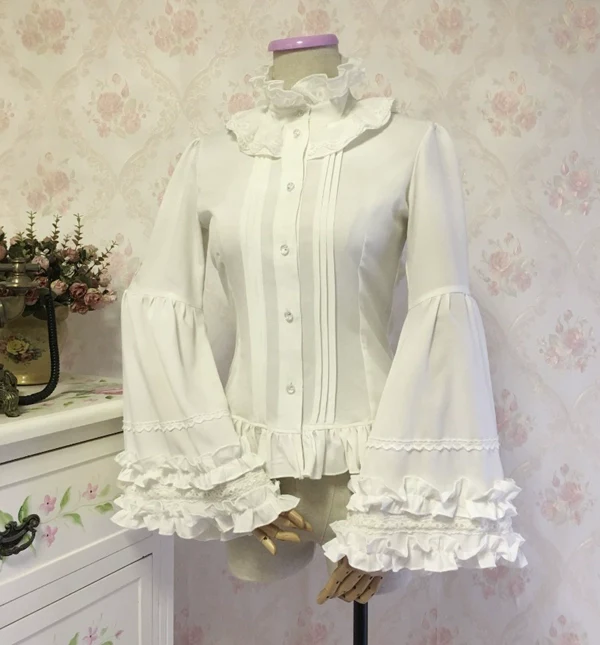 Princess tailor lolita - Hime-Sleeve Gothic Lolita Blouse, Adjustable Cuffs - Image 2