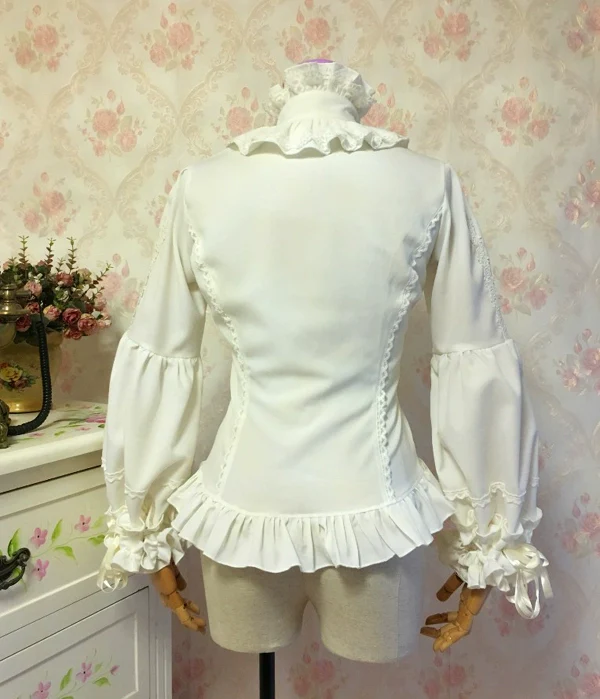 Princess tailor lolita - Hime-Sleeve Gothic Lolita Blouse, Adjustable Cuffs - Image 3