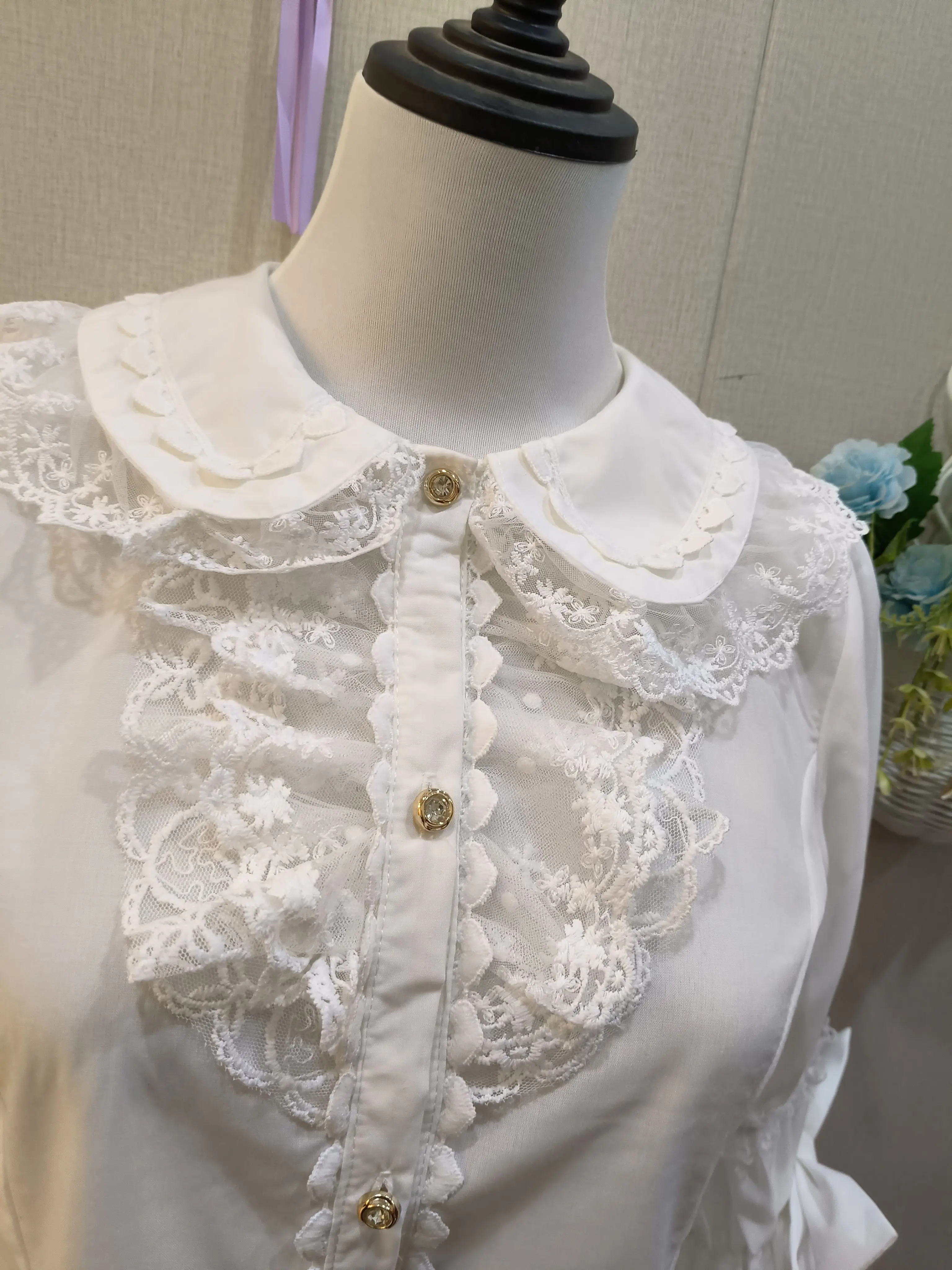 Hime Sleeve Sweet Lolita Shirt, Slim Fit - Image 3