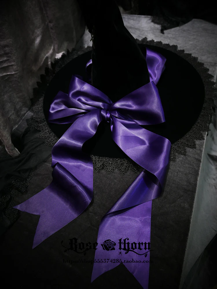 Rose Thorn - Holy Cross - 12 Colors Lolita Halloween Witch Hat - Image 12