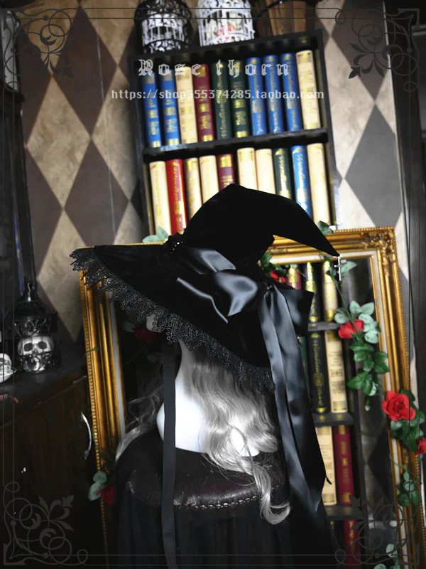 Rose Thorn - Holy Cross - 12 Colors Lolita Halloween Witch Hat - Image 16