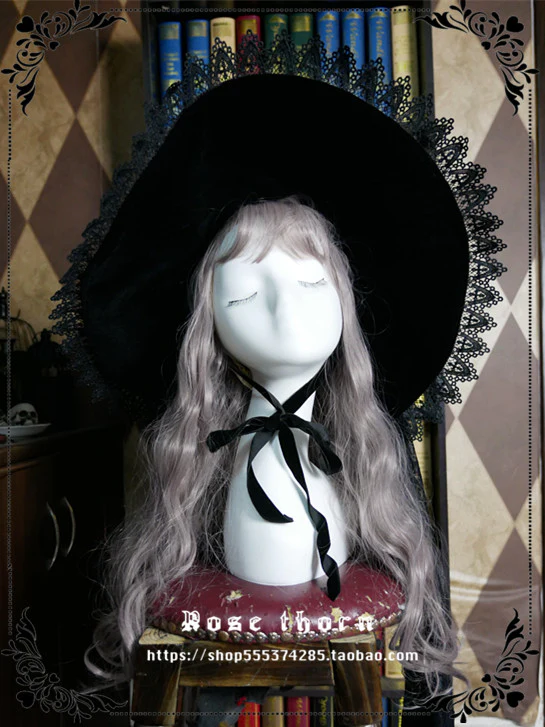 Rose Thorn - Holy Cross - 12 Colors Lolita Halloween Witch Hat - Image 17
