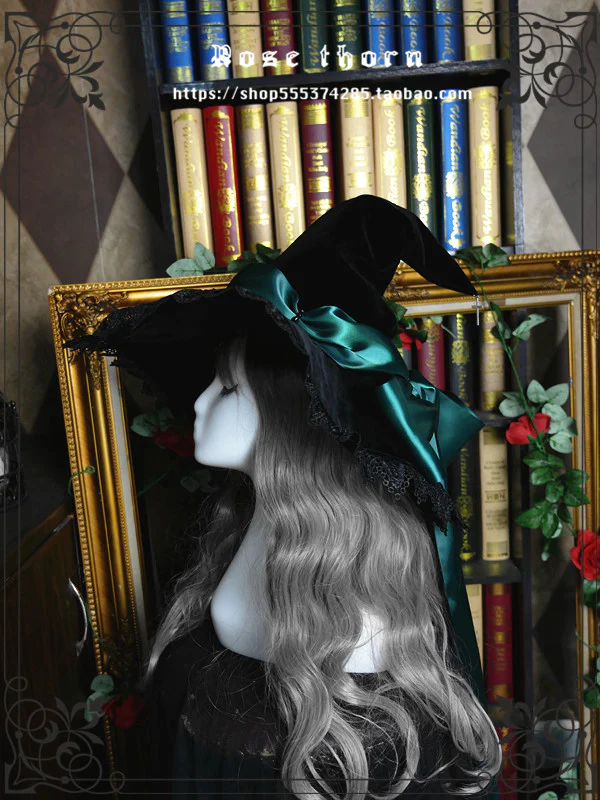 Rose Thorn - Holy Cross - 12 Colors Lolita Halloween Witch Hat - Image 18