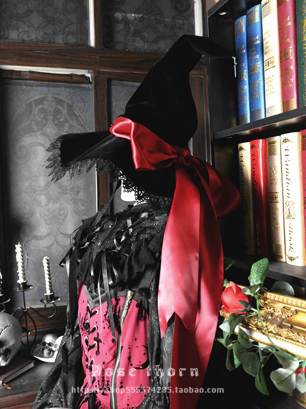 Rose Thorn - Holy Cross - 12 Colors Lolita Halloween Witch Hat - Image 20