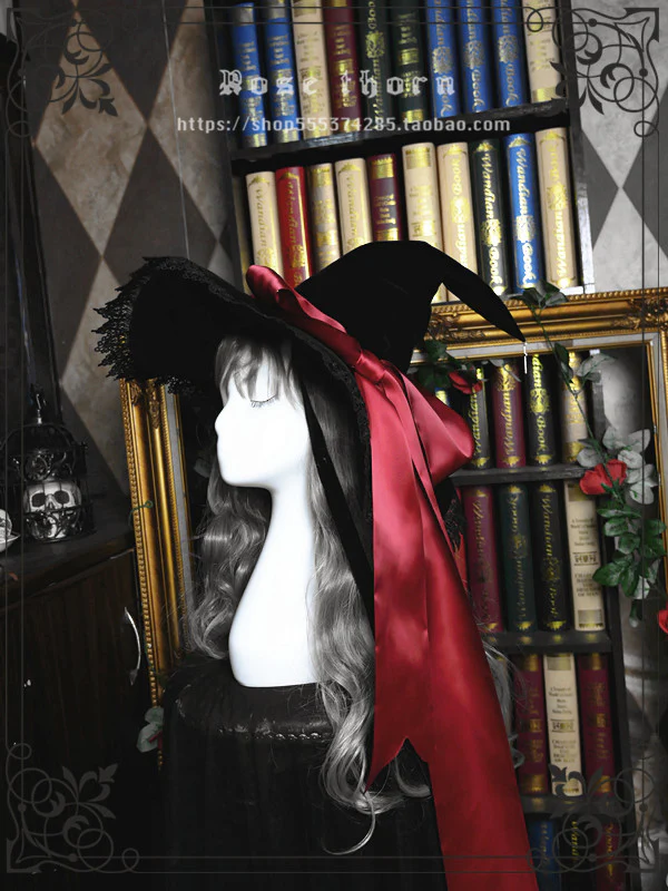 Rose Thorn - Holy Cross - 12 Colors Lolita Halloween Witch Hat - Image 21