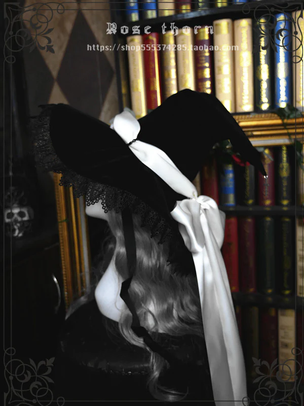 Rose Thorn - Holy Cross - 12 Colors Lolita Halloween Witch Hat - Image 22