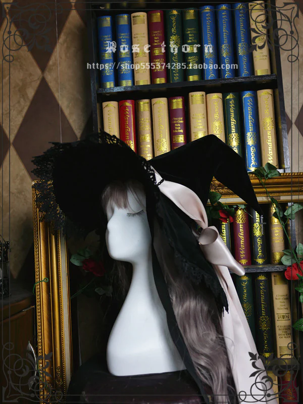 Rose Thorn - Holy Cross - 12 Colors Lolita Halloween Witch Hat - Image 29