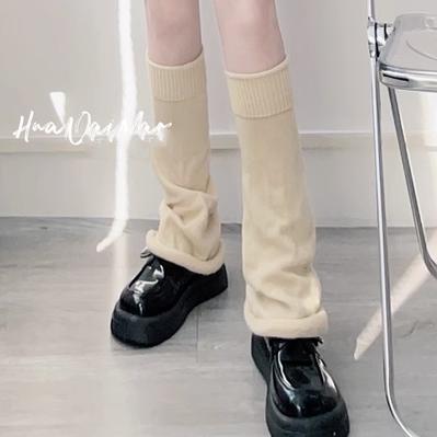 Hua Nai Cat - Winter Lolita Knit Leg Warmer Mid-Calf Socks - Image 21